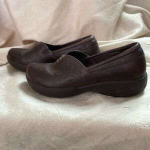 Dansko professional clog slip on shoes, leather brown size 41